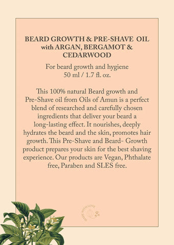 Beard Growth and Pre-Shave Oil Description